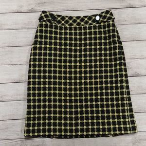 Carlisle Black and Yellow Wool Skirt